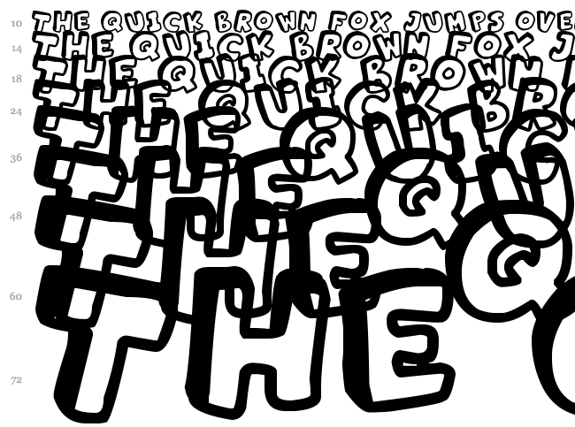 Alphabet Souplings font waterfall